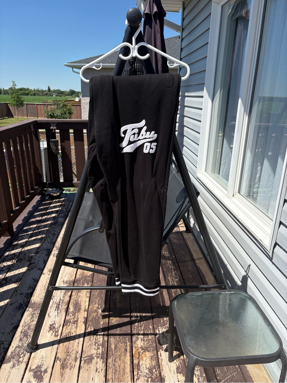 FUBU Black Sweatshirt with Red Logo Tag
